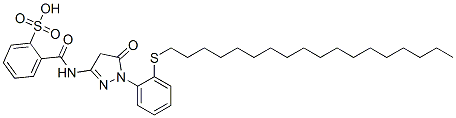 CAS#: 2566-86-1， 2-[[1-(2-Octadecylsulfanylphenyl)-5-Oxo-4H-Pyrazol-3-Yl]Carbamoyl]Benzenesulfonic Acid
