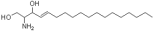 structure of CAS# 25695-95-8, (4E)-2-Amino-4-Octadecene-1,3-Diol;(E)-2-Amino-octadec-4-ene-1,3-diol;4-Octadecene-1,3-diol, 2-amino-, [R*,S*-(E)]-(±)-;dl-Erythro-sphingosine