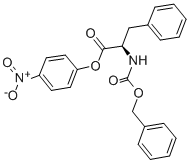 structure of CAS# 2578-85-0, N-[(Phenylmethoxy)Carbonyl]-D-Phenylalanine 4-Nitrophenyl Ester;N-Alpha-Benzyloxycarbonyl-D-Phenylalanine P-Nitrophenyl Ester;BENZYLOXYCARBONYL-D-PHENYLALANINE 4-NITROPHENYL ESTER;BENZYLOXYCARBONYL-D-PHENYLALANINE P-NITROPHENYL ESTER