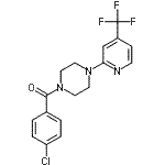 CAS#: 257862-67-2， (4-Chlorophenyl){4-[4-(Trifluoromethyl)-2-Pyridinyl]-1-Piperazinyl}Methanone
