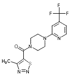 CAS#: 257862-68-3， (4-Methyl-1,2,3-Thiadiazol-5-Yl){4-[4-(Trifluoromethyl)-2-Pyridinyl]-1-Piperazinyl}Methanone