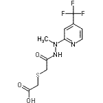 CAS#: 257862-86-5， [(2-{2-Methyl-2-[4-(Trifluoromethyl)-2-Pyridinyl]Hydrazino}-2-Oxoethyl)Sulfanyl]Acetic Acid