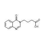 structure of CAS# 25818-89-7, 4-(4-Oxo-3(4H)-Quinazolinyl)Butanoic Acid;4-(4-oxo-3-hydroquinazolin-3-yl)butanoic acid;4-(4-Oxo-4H-quinazolin-3-yl)-butyric acid;4-(4-OXOQUINAZOLIN-3(4H)-YL)BUTANOICACID