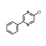 structure of CAS# 25844-73-9, 2-Chloro-5-Phenylpyrazine;2-Chloro-5-phenyl-pyrazine;5-chloro-2-phenylpyrazine;MFCD03268585