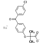 CAS#: 258834-37-6， Sodium 2-[4-(4-Chlorobenzoyl)Phenoxy]-2-Methyl-Propanoate