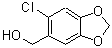 structure of CAS# 2591-25-5, (6-Chloro-1,3-Benzodioxol-5-Yl)Methanol;(6-chloro-2H-1,3-benzodioxol-5-yl)methanol;(6-chloro-2H-benzo[d]1,3-dioxolen-5-yl)methan-1-ol;(6-chlorobenzo[d][1,3]dioxol-5-yl)methanol