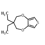 structure of CAS# 259139-19-0, 3,3-Diethyl-3,4-Dihydro-2H-Thieno[3,4-b][1,4]Dioxepine;2H-THIENO[3,4-B][1,4]DIOXEPIN, 3,3-DIETHYL-3,4-DIHYDRO-;3,3-diethyl-2H,3H,4H-thieno[3,4-b][1,4]dioxepine;3,3-Diethyl-3,4-dihydro-2H-thieno[3,4-b][1,4]dioxepin