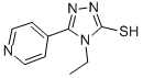 结构式 CAS# 26029-01-6, 4-乙基-5-吡啶-4-基-4H-[1,2,4]三唑-3-硫醇
