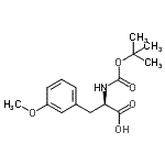 结构式 CAS# 261380-37-4, (2R)-2-(叔-丁氧羰基氨基)-3-(3-甲氧基苯基)丙酸