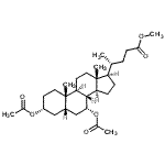 structure of CAS# 2616-71-9, Methyl (3alpha,5beta,7alpha)-3,7-Diacetoxycholan-24-Oate;3α,7α-Diacetoxy-5β-cholan-24-oic acid methyl ester;3α,7α-DIACETOXY-5β-CHOLAN-24-OICACIDMETHYLESTER;Chenodeoxycholic acid diacetate methyl ester