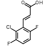结构式 CAS# 261762-48-5, (2E)-3-(2-氯-3,6-二氟苯基)丙烯酸