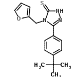 CAS#: 261946-00-3， 4-(2-Furylmethyl)-5-[4-(2-Methyl-2-Propanyl)Phenyl]-2,4-Dihydro-3H-1,2,4-Triazole-3-Thione