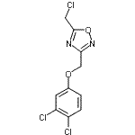 结构式 CAS# 263386-10-3, 5-(氯甲基)-3-[(3,4-二氯苯氧基)甲基]-1,2,4-恶二唑