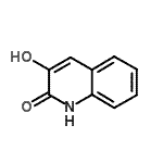 结构式 CAS# 26386-86-7, 3-羟基-2(1H)-喹啉酮