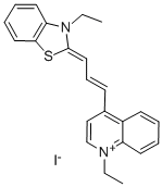 CAS#: 2642-25-3， 1-Ethyl-4-[(E,3E)-3-(3-Ethyl-1,3-Benzothiazol-2-Ylidene)Prop-1-Enyl]Quinolin-1-Ium Iodide