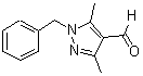 structure of CAS# 2644-94-2, 3,5-Dimethyl-1-(Phenylmethyl)-1H-Pyrazole-4-Carboxaldehyde;3,5-Dimethyl-1-(Phenylmethyl)-4-Pyrazolecarboxaldehyde;1-(Benzyl)-3,5-Dimethyl-Pyrazole-4-Carbaldehyde;St5271980