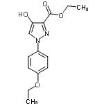 结构式 CAS# 26502-58-9, 乙基1-(4-乙氧基苯基)-4-羟基-1H-吡唑-3-羧酸酯