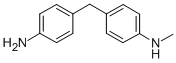structure of CAS# 26628-67-1, N-Methyl-4,4'-Methylenedianiline;4-[(4-Aminophenyl)Methyl]-N-Methyl-Aniline;[4-(4-Aminobenzyl)Phenyl]-Methyl-Amine;Zinc00056956