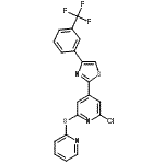 CAS#: 266361-97-1， 2-Chloro-6-(2-Pyridinylsulfanyl)-4-{4-[3-(Trifluoromethyl)Phenyl]-1,3-Thiazol-2-Yl}Pyridine