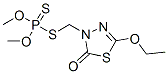 CAS#: 2669-32-1， 3-(Dimethoxyphosphinothioylsulfanylmethyl)-5-Ethoxy-1,3,4-Thiadiazol-2-One