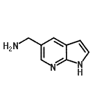 structure of CAS# 267876-25-5, 1-(1H-Pyrrolo[2,3-b]Pyridin-5-Yl)Methanamine;1H-Pyrrolo[2,3-b]pyridin-5-ylmethanamine;1H-pyrrolo[2,3-b]pyridin-5-ylmethylamine;7-Azaindole-5-methanamine