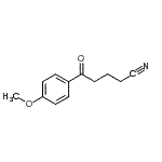 structure of CAS# 26823-02-9, 5-(4-Methoxyphenyl)-5-Oxopentanenitrile;5-(4-Methoxyphenyl)-5-oxovaleronitrile;MFCD00448777