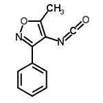 结构式 CAS# 268748-84-1, 4-异氰酸-5-甲基-3-苯基-1,2-恶唑