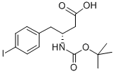 structure of CAS# 269396-71-6, Boc-(R)-3-Amino-4-(4-Iodo-Phenyl)-Butyric Acid;(R)-3-(Boc-Amino)-4-(4-Iodophenyl)Butyric Acid;BOC-(R)-3-AMINO-4-(4-IODO-PHENYL)-BUTYRIC ACID;BOC-(R)-3-AMINO-4-(4-IODOPHENYL)BUTANOIC ACID