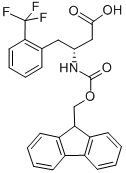 结构式 CAS# 269726-72-9, 芴甲氧羰基-(R)-3-氨基-4-(2-三氟甲基-苯基)-丁酸