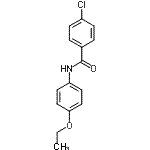 结构式 CAS# 27033-41-6, 4-氯-N-(4-乙氧基苯基)苯甲酰胺