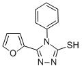 结构式 CAS# 27106-16-7, 5-呋喃-2-基-4-苯基-4H-[1,2,4]三唑-3-硫醇