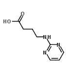structure of CAS# 27179-33-5, 4-(2-Pyrimidinylamino)Butanoic Acid;4-(2-pyrimidinylamino)butanoic acid;4-(pyrimidin-2-ylamino)butanoic acid;4-(Pyrimidin-2-ylamino)-butyric acid