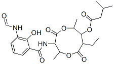 CAS#: 27220-60-6， 8-Ethyl-3-(3-Formamidosalicylamido)-2,6-Dimethyl-4,9-Dioxo-1,5-Dioxonan-7-Yl Isovalerate