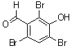 结构式 CAS# 2737-22-6, 2,4,6-三溴-3-羟基-苯甲醛