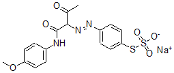 CAS#: 27391-26-0， Thiosulfuric Acid S-[4-[[1-[[(4-Methoxyphenyl)Amino]Carbonyl]-2-Oxopropyl]Azo]Phenyl] ester O-Sodium Salt