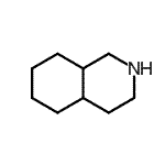 structure of CAS# 2744-09-4, Decahydroisoquinoline;3-azabicyclo[4.4.0]decane;CIS-DECAHYDROISOQUINOLINE;Decahydro<wbr>isoquinol<wbr>ine (cis-<wbr> and tran<wbr>s- mixtur<wbr>e, predom<wbr>inant tra<wbr>ns-isomer)