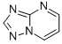 structure of CAS# 275-02-5, [1,2,4]Triazolo[1,5-a]Pyrimidine;(1,2,4)Triazolo(1,5-A)Pyrimidine;1,2,4-Triazolo[1,5-A]Pyrimidine;Inchi=1/C5h4n4/C1-2-6-5-7-4-8-9(5)3-1/H1-4