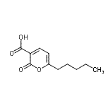 结构式 CAS# 27593-22-2, 2-氧代-6-戊基-2H-吡喃-3-羧酸