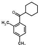 structure of CAS# 2760-64-7, Cyclohexyl(2,4-Dimethylphenyl)Methanone;Cyclohexyl 2,4-dimethylphenyl ketone;Cyclohexyl(2,4-dimethylphenyl)methanone #;MFCD03841356