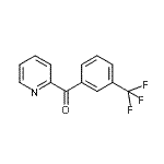 结构式 CAS# 27693-47-6, 2-吡啶基[3-(三氟甲基)苯基]甲酮