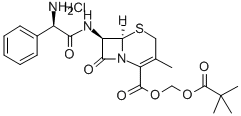 CAS#: 27726-31-4， (Pivaloyloxy)Methyl [6R-[6alpha,7beta(R*)]]-7-(2-Amino-2-Phenylacetamido)-3-Methyl-8-Oxo-5-Thia-1-Azabicyclo[4.2.0]Oct-2-Ene-2-Carboxylate Monohydrochloride