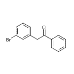 structure of CAS# 27798-44-3, 2-(3-Bromophenyl)-1-Phenylethanone;2-(3-Bromophenyl)Acetophenone;3-bromo-2-phenylacetophenone;MFCD02260687