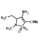 CAS#: 278610-68-7， 4-Amino-3-Ethyl-2-Methyl-2,3-Dihydro-1,2-Thiazole-5-Carbonitrile 1,1-Dioxide