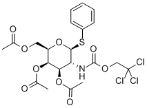 structure of CAS# 278784-83-1, Phenyl 3,4,6-Tri-O-Acetyl-2-Deoxy-1-Thio-2-(2,2,2-Trichloroethoxyformamido)-beta-D-Galactopyranoside