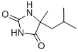 结构式 CAS# 27886-67-5, 5-甲基-5-(2-甲基丙基)-2,4-咪唑烷二酮