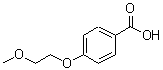 structure of CAS# 27890-92-2, 4-(2-Methoxyethoxy)Benzoic Acid;4-(2-methoxyethoxy)benzoic acid;4-(2-Methoxy-ethoxy)-benzoic acid;4-(2-METHOXY-ETHOXY)-BENZOICACID