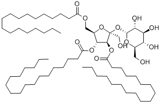 CAS#: 27923-63-3， beta-D-Fructofuranosyl alpha-D-Glucopyranoside Trioctadecanoate