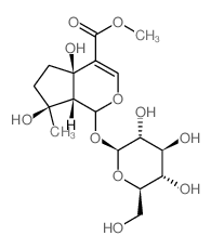 CAS#: 27934-98-1， (1S)-1alpha-(beta-D-Glucopyranosyloxy)-1,4a,5,6,7,7aalpha-Hexahydro-4aalpha,7alpha-Dihydroxy-7-Methylcyclopenta[c]Pyran-4-Carboxylic Acid Methyl Ester