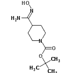 structure of CAS# 280110-63-6, 2-Methyl-2-Propanyl 4-(N-Hydroxycarbamimidoyl)-1-Piperidinecarboxylate;(E)-tert-<wbr>Butyl 4-(<wbr>N'-hydrox<wbr>ycarbamim<wbr>idoyl)pip<wbr>eridine-1<wbr>-carboxyl<wbr>ate;(E)-tert-<wbr>butyl-4-(<wbr>N'-hydrox<wbr>ycarbamim<wbr>idoyl)pip<wbr>eridine-1<wbr>-carboxyl<wbr>ate;1-tert-Butyloxycarbonyl-4-(N-Hydroxycarbamimidoyl)piperidine