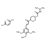 CAS#: 28044-40-8， N-Isopropyl-2-{4-[(2E)-3-(3,4,5-Trimethoxyphenyl)-2-Propenoyl]-1-Piperazinyl}Acetamide (2Z)-2-Butenedioate (1:1)
